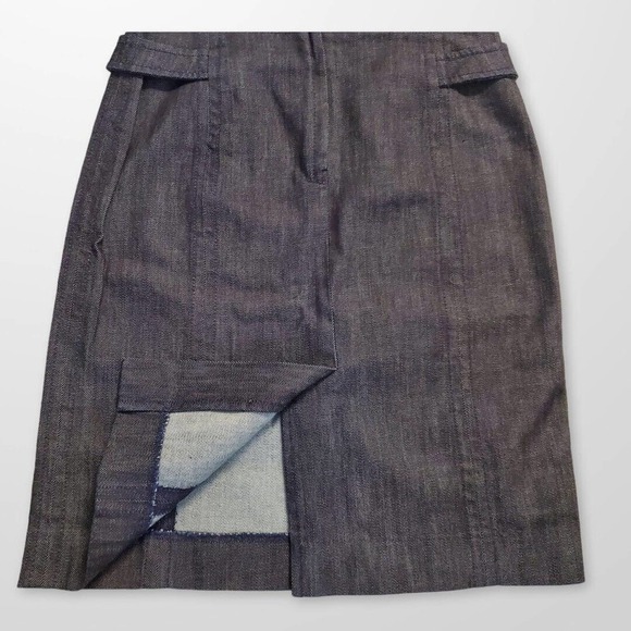 LILLY Pulitzer A-Line Denim Skirt With Button Details On The Front Size 0 - Picture 3 of 9